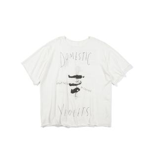 TZ killer Drummer鼓手印花 廓形短宽 软糯舒适 做旧卷边短袖T恤