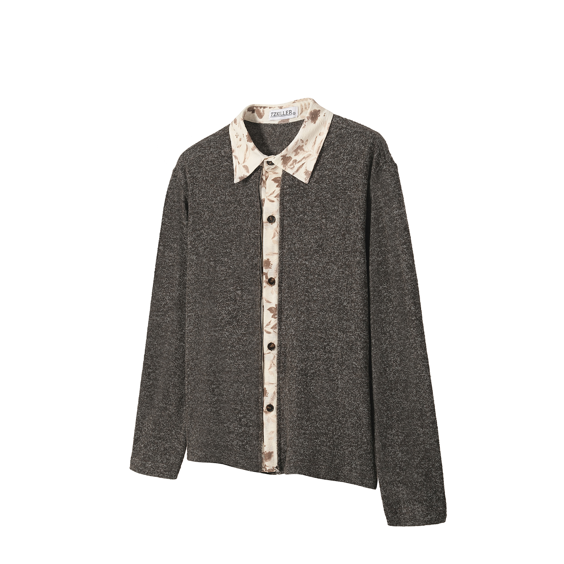 TZ killer Layered Shirt 层次感拼接衬衫 老钱复古长袖上衣宽松