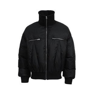 宽松百搭短款 killer 罗纹立领 外套保暖冬 90白鸭绒羽绒服