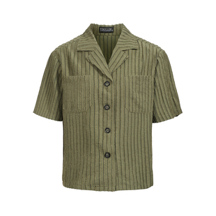 Striped killer textured shirt 衬衫 条纹肌理短袖