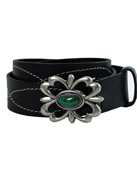 TZ killer 头层牛皮腰带Belt 明线设计 金属扣皮带“蝴形绿影”