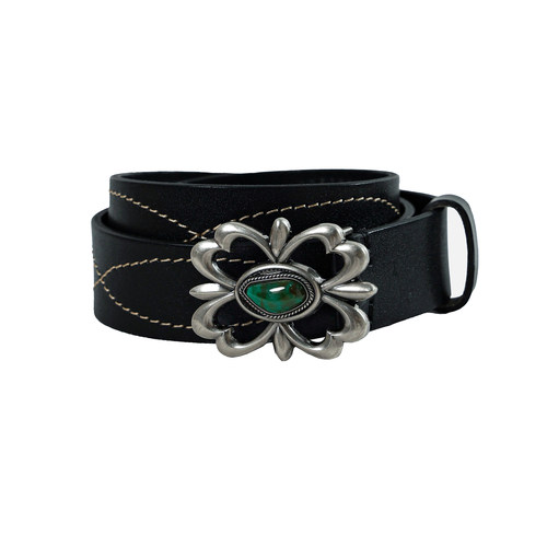 TZ killer 头层牛皮腰带Belt 明线设计 金属扣皮带“蝴形绿影”