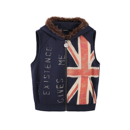 killer 美式 毛边连帽印花马甲 无袖 做旧背心外套男女 拉链开衫