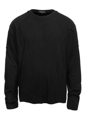 【TZ killer】DIVIDING LINE分割线拉链垂感黑白长袖百搭宽松上衣