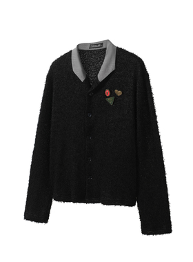 TZ killer MaoSuBadgeShirt 毛苏V领徽章衬衫 拼接领口 长袖衬衫