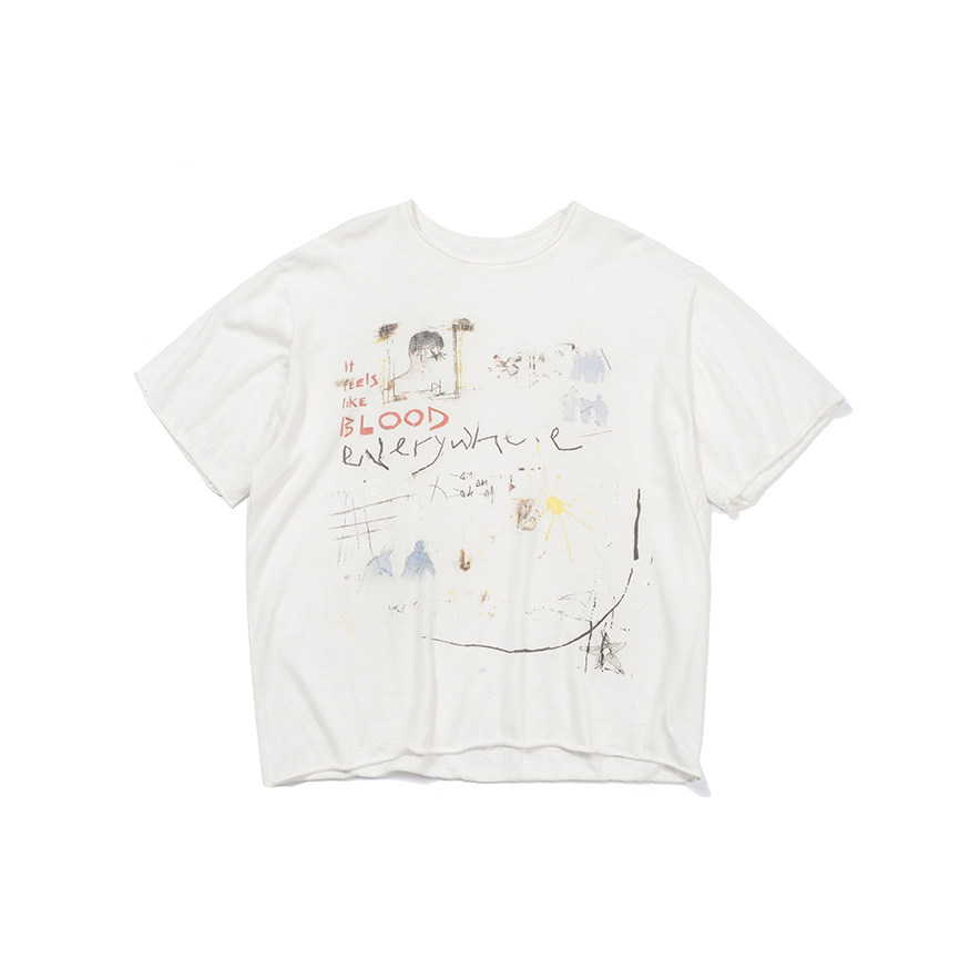 TZ killer Graffiti T-shirts 涂鸦手绘短宽短袖 柔软舒适T恤 - 实物图