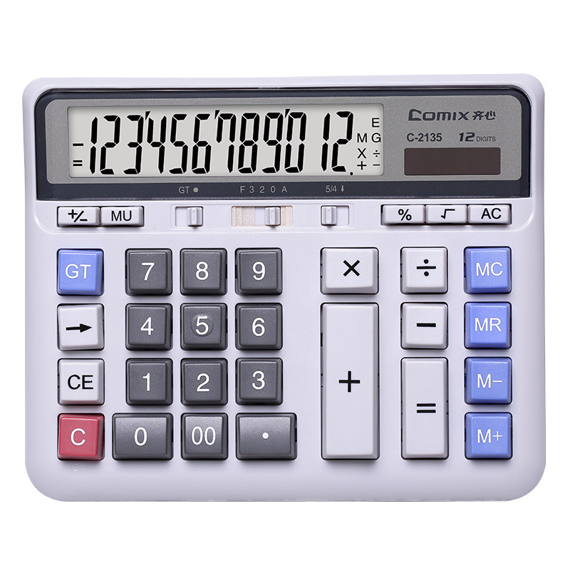 大屏Comix/齐心12位计算器