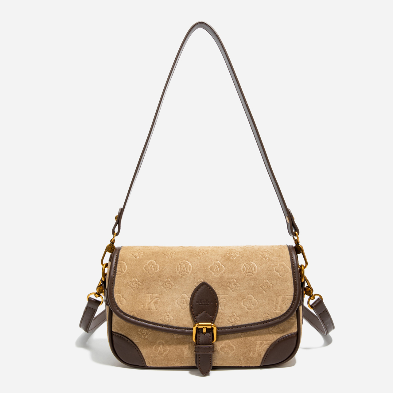 LAOYJA高级感小众皮绒腋下法棍包