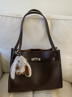 大容量包包女式2025新款超火小众铂金通勤托特包高级感百搭单肩包