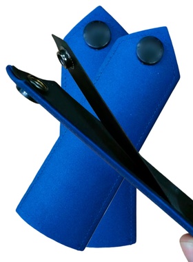 安保制服配件 新款按扣肩章蓝色肩牌弧形小圆孔胸牌硬布套筒金属