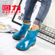 防滑防寒低帮雨靴保暖防水女套鞋 回力冬季 加厚棉绒男女中筒雨鞋