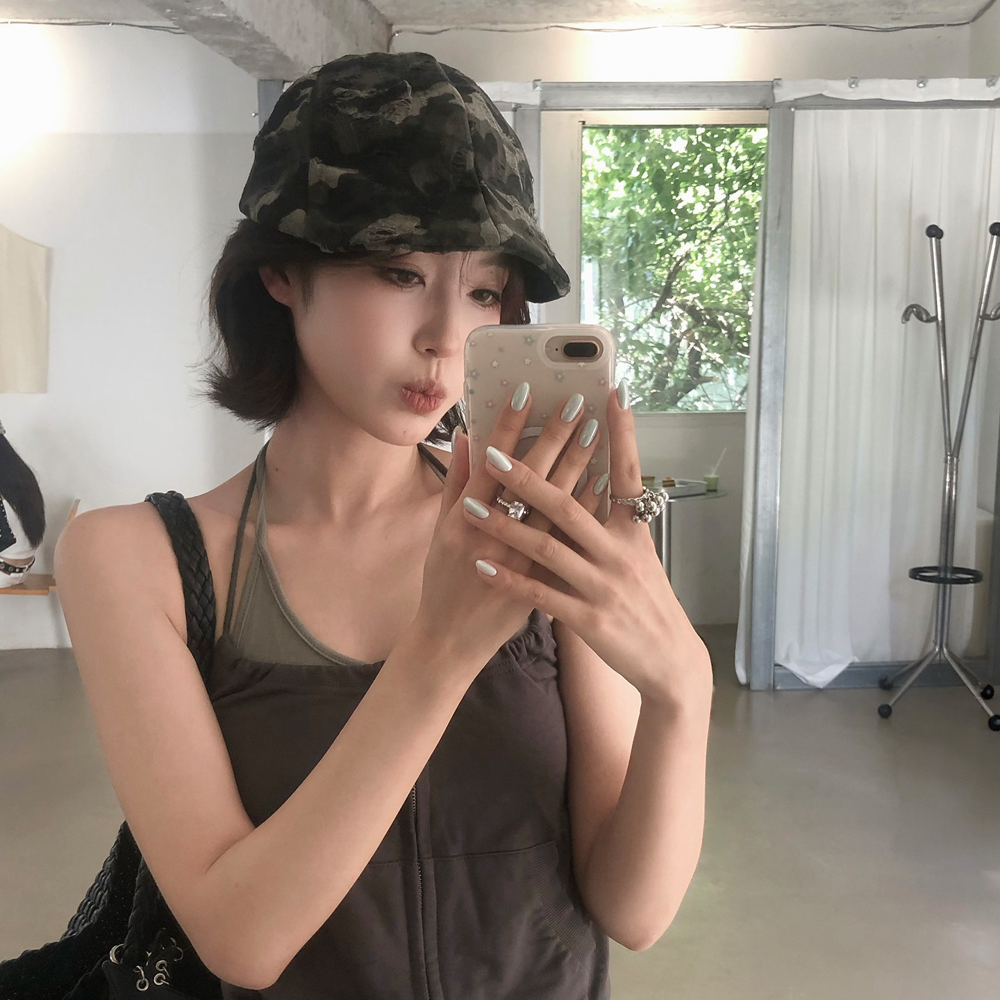迷彩显脸小显瘦百搭鸭舌帽女款