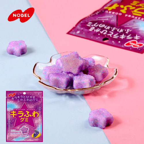 日本进口诺贝尔星星葡萄果汁软糖