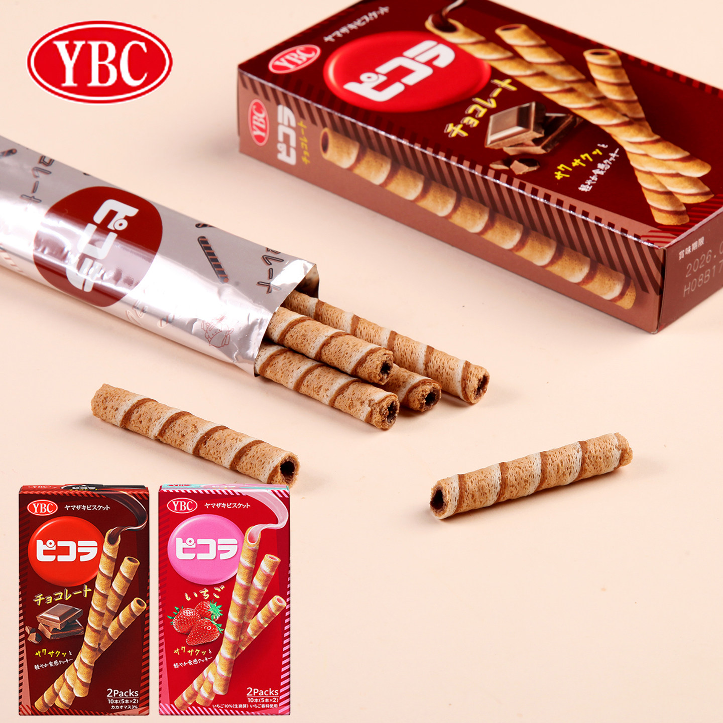 日本YBC山崎巧克力注心蛋卷棒