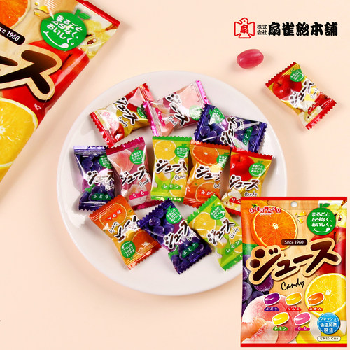 日本进口扇雀饴什锦水果果汁硬糖
