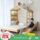 玩梦超人 儿童床冰棍儿床秋千抽拉环保实木帐篷伸缩房子床儿童房