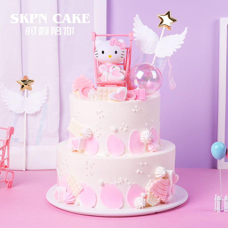 【深圳同城配送】kitty猫生日蛋糕网红送女儿童女孩女生闺蜜可爱