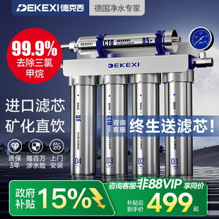 德国德克西政府补贴净水器家用富锶直饮厨房自来水厨下前置过滤器