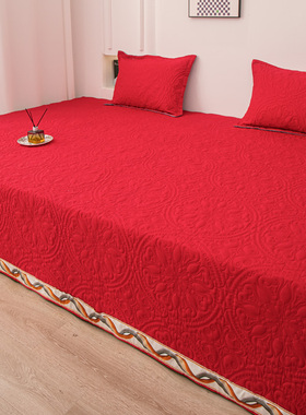 大炕床盖四季通用农村土炕3米到4米上档次红色结婚榻榻米床盖防水