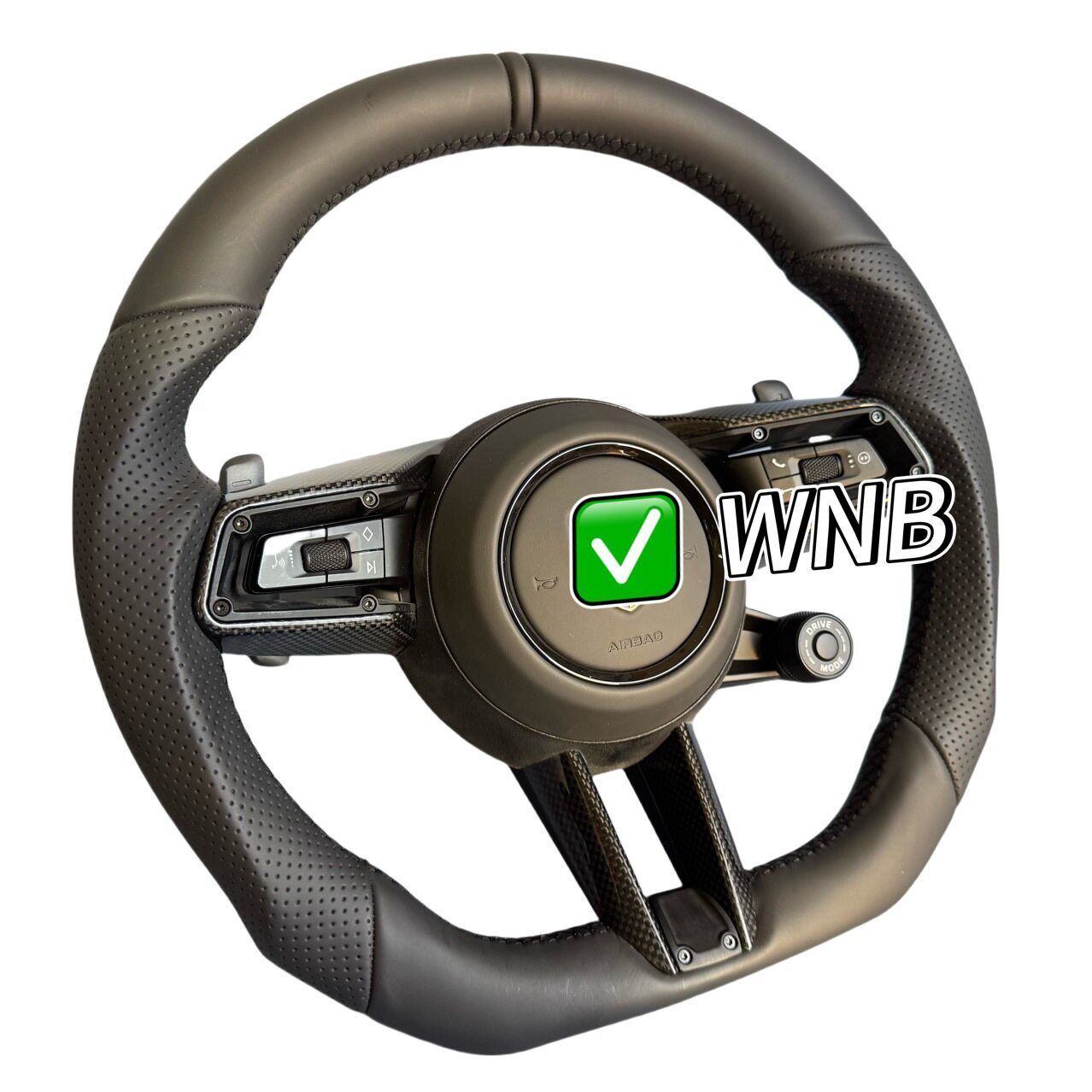 适用保时捷碳纤维方向盘原厂带旋钮老改新Macan帕拉梅拉卡宴 718