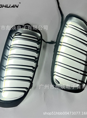 适用宝马3系F34 GT 2014-2016款带LED发光中网前格栅亮黑进气格栅