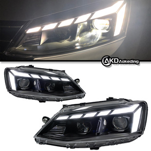 LED日行灯流水转向LED大灯 改装 适用于大众速腾大灯总成11 18款