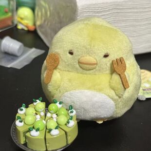 日单角落生物绿鹅水龙炸虾吃饱饱系列手玉沙包毛绒玩具摆件礼物
