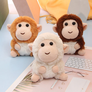 多彩猴子毛绒玩偶包包挂件吗喽动物可爱钥匙扣背包挂饰公仔布娃娃
