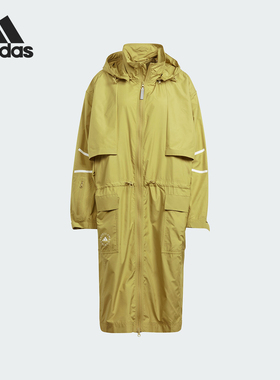 Adidas/阿迪达斯正品SMC女士长款梭织时尚梭织夹克外套IN3622