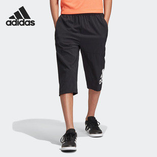 Adidas 阿迪达斯正品 大童训练七分裤 DV1388 DV1387