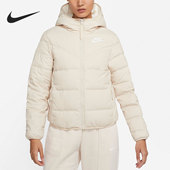 140 保暖女子休闲运动连帽双面穿羽绒服CU0283 Nike 耐克正品