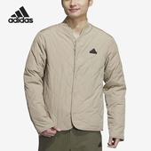 宽松保暖运动单排扣简约休闲棉服JE8571 男士 Adidas 阿迪达斯正品