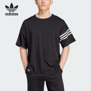 针织圆领舒适运动休闲短袖 三叶草男士 IW0972 阿迪达斯正品 Adidas