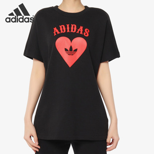 女子休闲运动圆领短袖 Adidas 新款 2019春季 FH8555 阿迪达斯正品