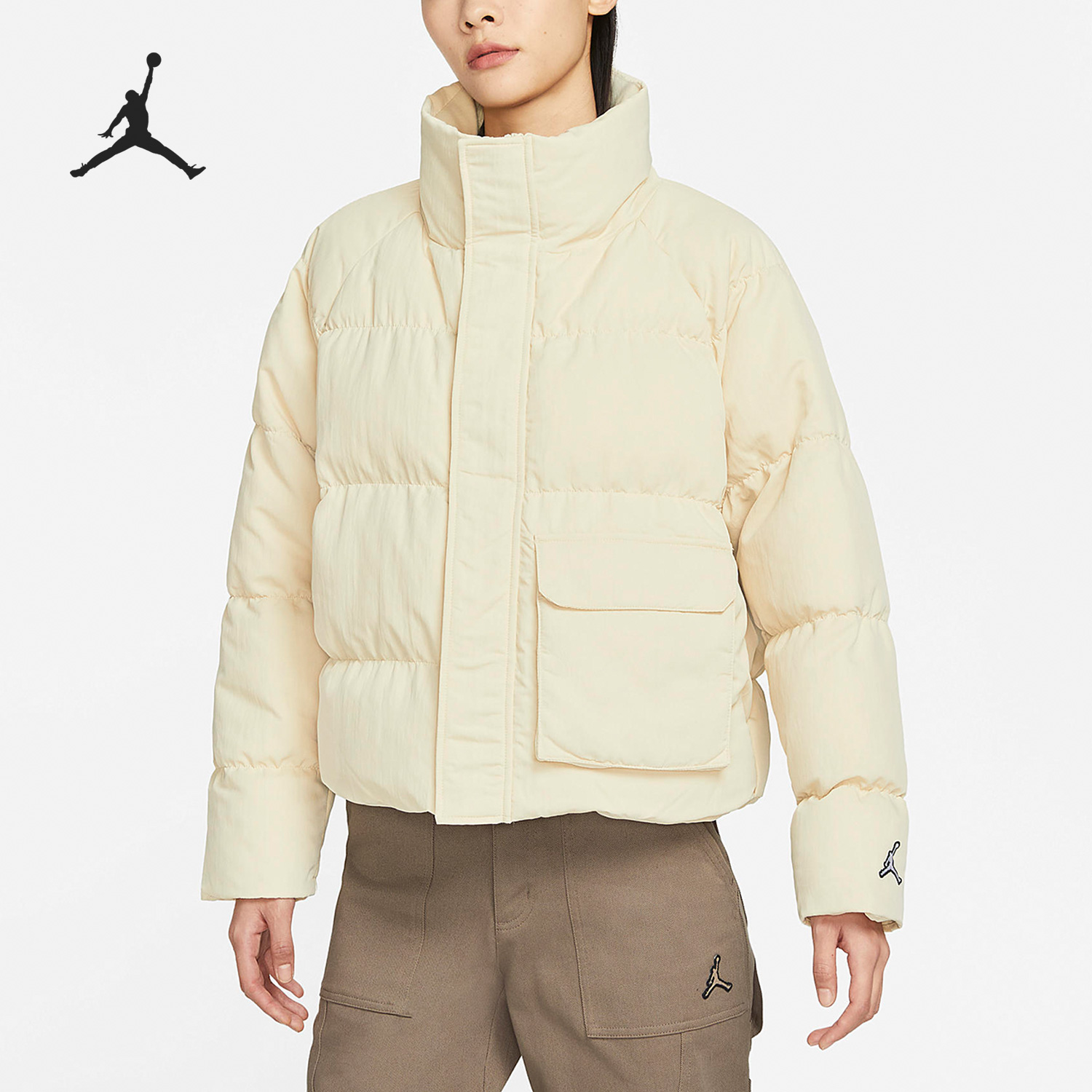 Nike/耐克正品Air Jordan女子运动保暖立领棉服DR0547-234