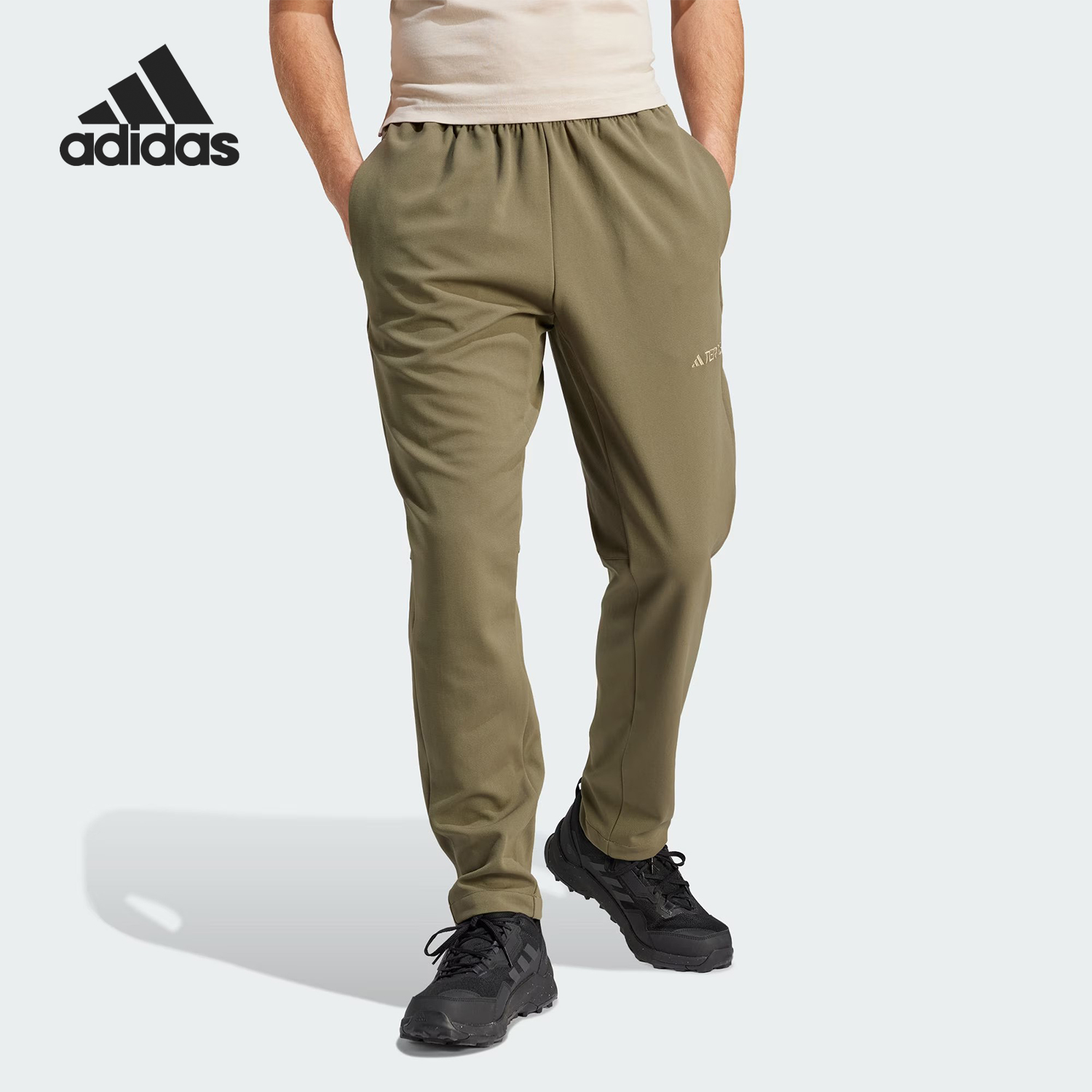 阿迪达斯男士宽松运动长裤