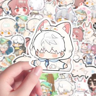 120张新款Q版乙游齐司礼贴纸光与夜之恋可爱周边diy笔记本桌面