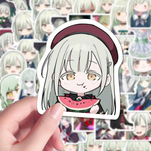 164张明日方舟若叶睦贴纸Q版二次少女mujica笔记本diy桌面贴画