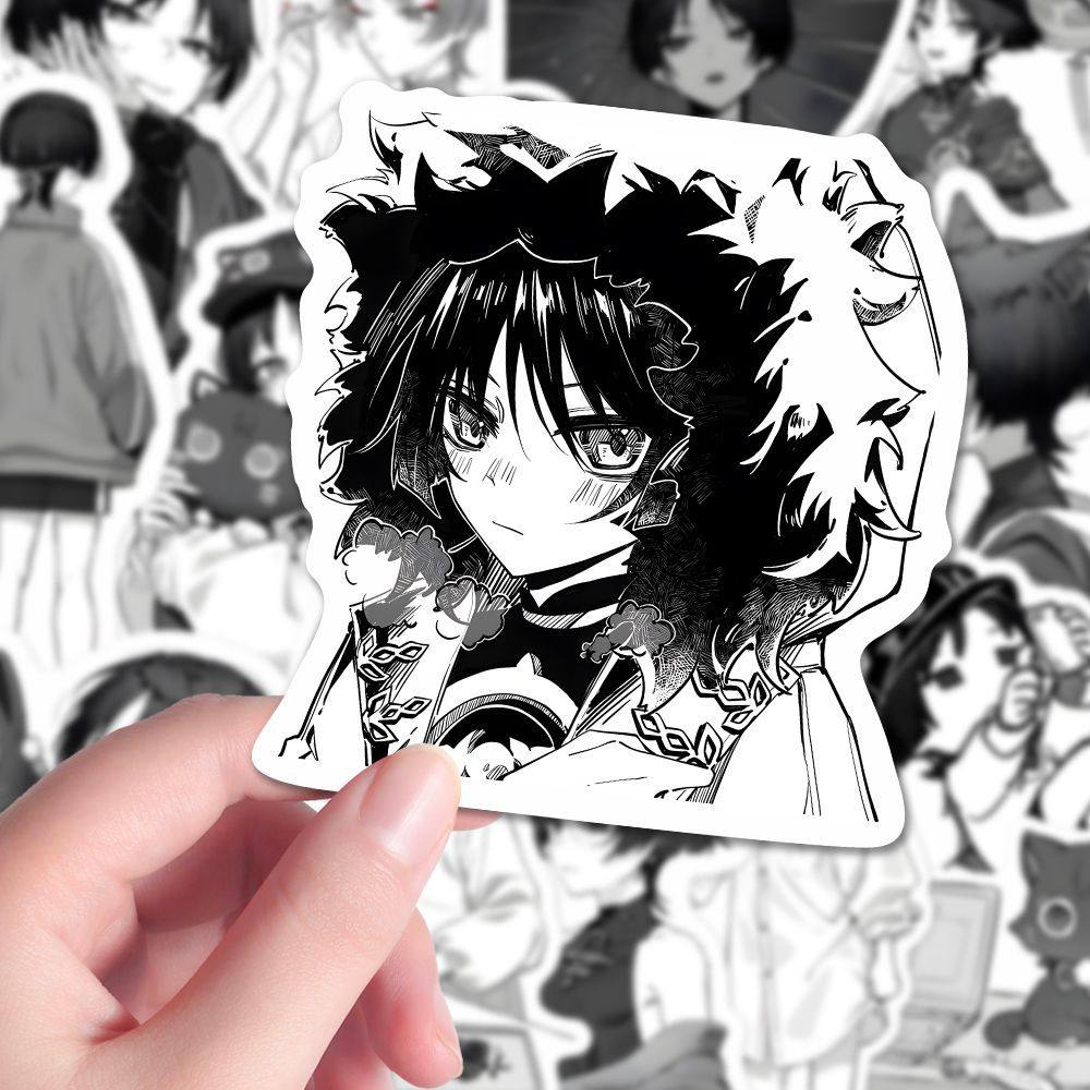 100张创意搞笑散兵黑白贴纸