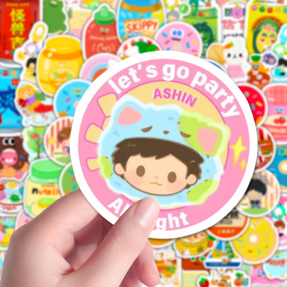 180张五月天圆形贴纸ins创意魔魔胡胡萝卜5525演唱会周边贴画手账