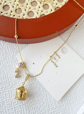 轻奢少女心新款小众设计感锁骨链