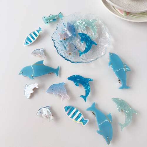 蓝色海洋生物发夹合集