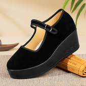 2025黑色软底防滑工作鞋 老北京布鞋 子 新款 夏季 旗舰店官方女鞋 正品