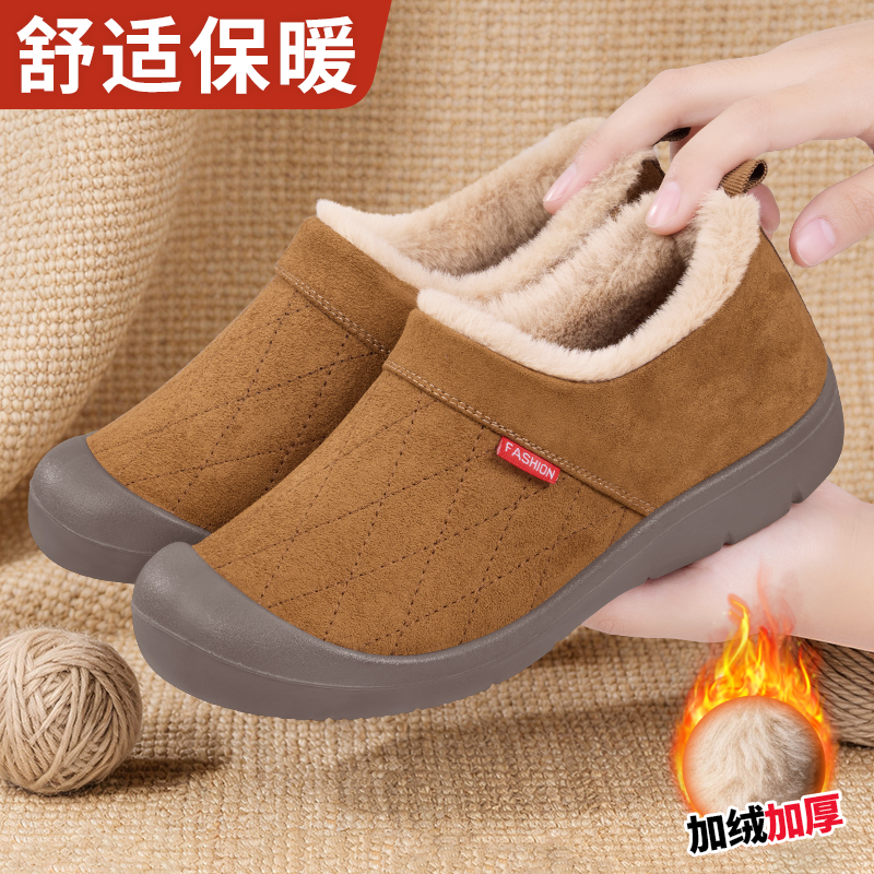 老北京棉鞋女加绒加厚保暖妈妈鞋