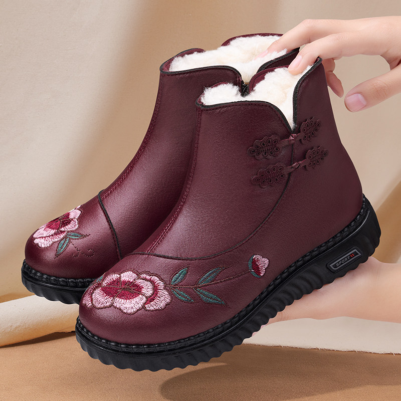 老北京布鞋女冬季加绒加厚保暖中老年妈妈棉鞋防水防滑老人奶奶鞋,女鞋,棉鞋,淘宝优惠券,粉丝福利购,淘宝优惠卷