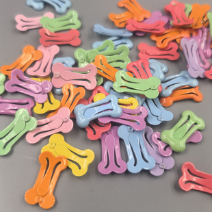 多巴胺糖果色迷你发夹儿童骨头形bb夹娃娃刘海夹可爱滴油头饰发饰