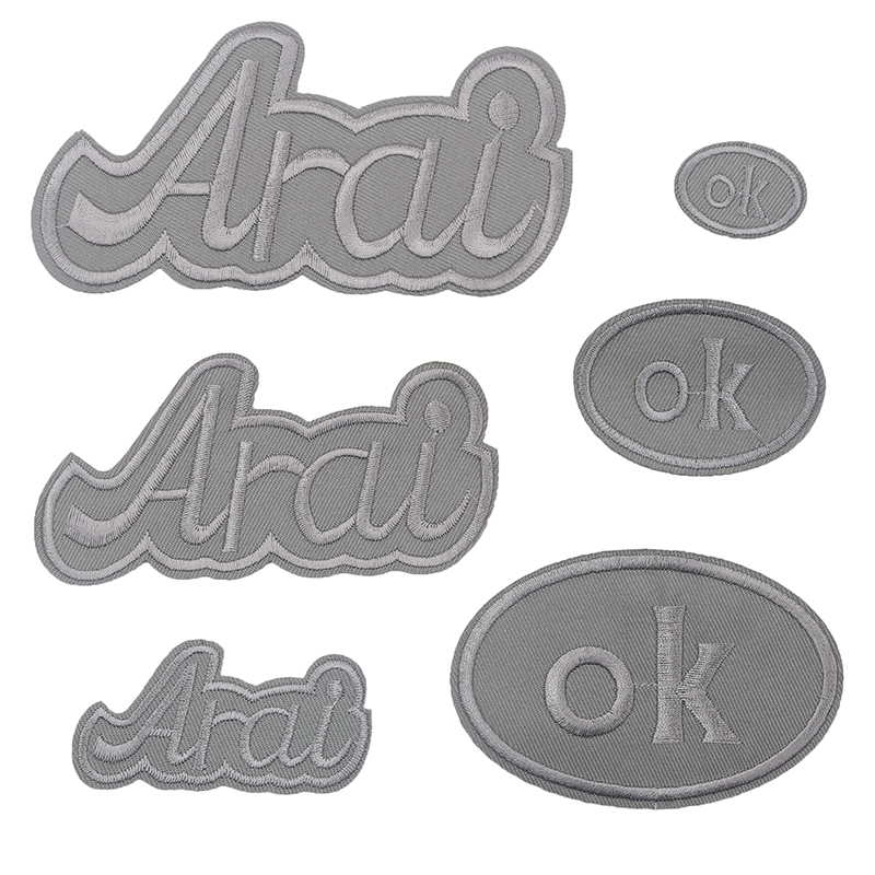 大中小号字母浅灰色运动补丁贴