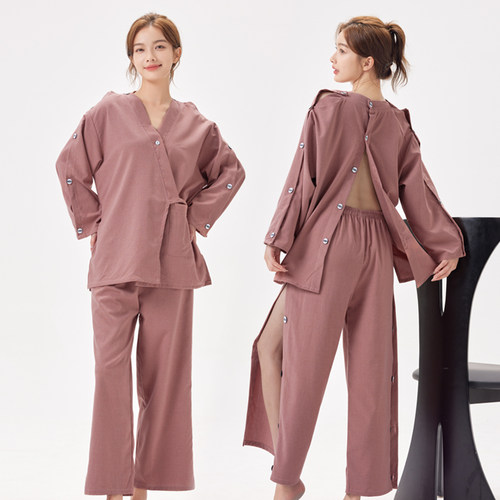 艾灸调理养生服前后开衫