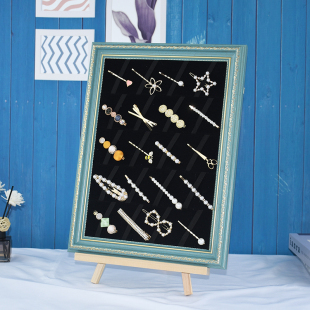 复古发夹收纳板耳环陈列架家用发卡首饰架子挂墙发饰耳夹展示道具