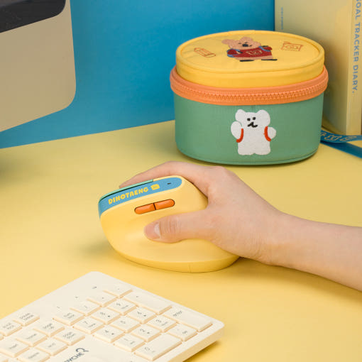 dinotaeng鼠标芒果色办公家用